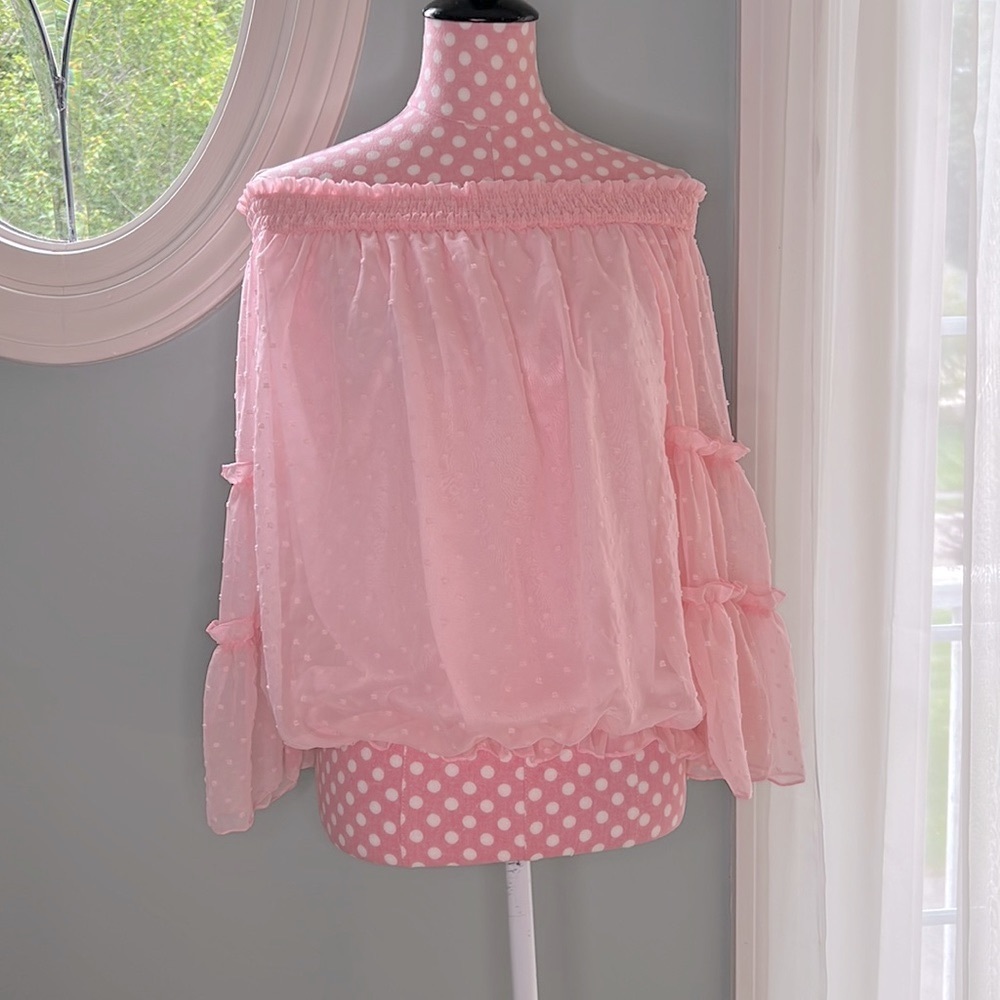Kirundo Sheer Ruffle Blouse Size L